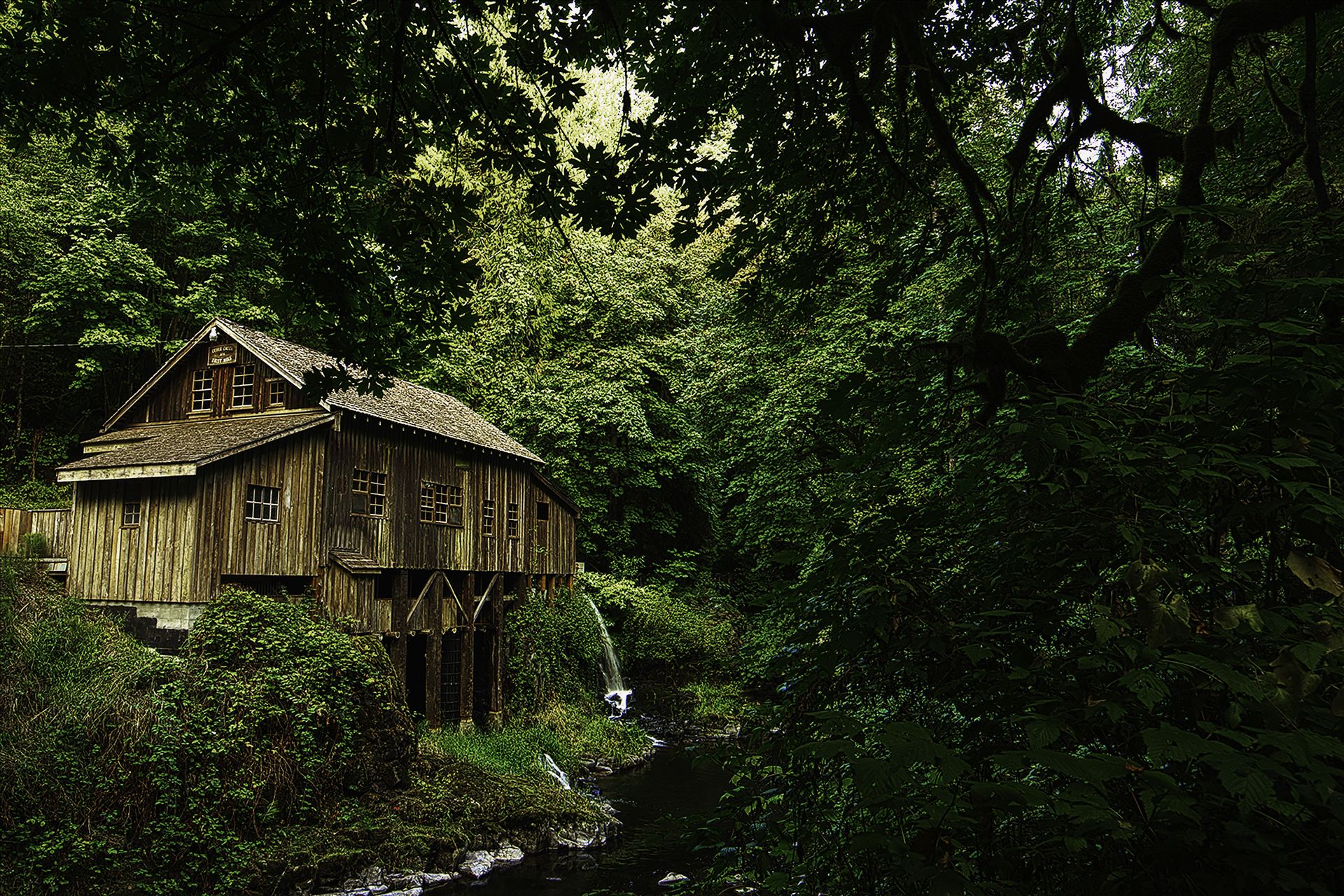 Cedar Creek Grist Mill - This iconic structure in SW Washington was built and has been in use since 1876. by Bear Conceptions Photography